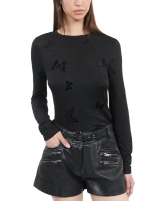 The Kooples - Long Sleeve Butterfly Tee