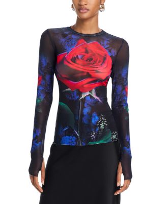 AFRM - Kaylee Printed Mesh Top