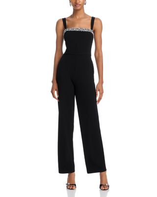 AQUA - Crystal Trim Jumpsuit -Exclusive