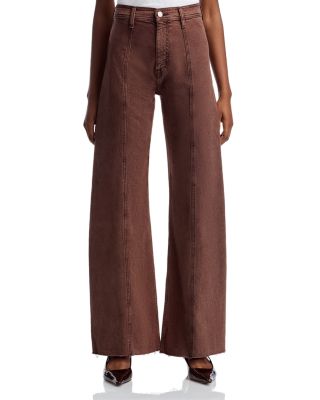 Pistola Penny Seamed High Rise Wide Leg Jeans in Dark Roast