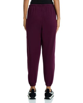 Cotton Logo Sweatpants in Eggplant