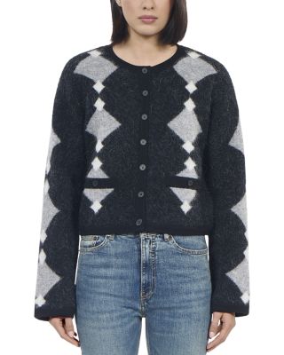 The Kooples Diamond Print Cardigan