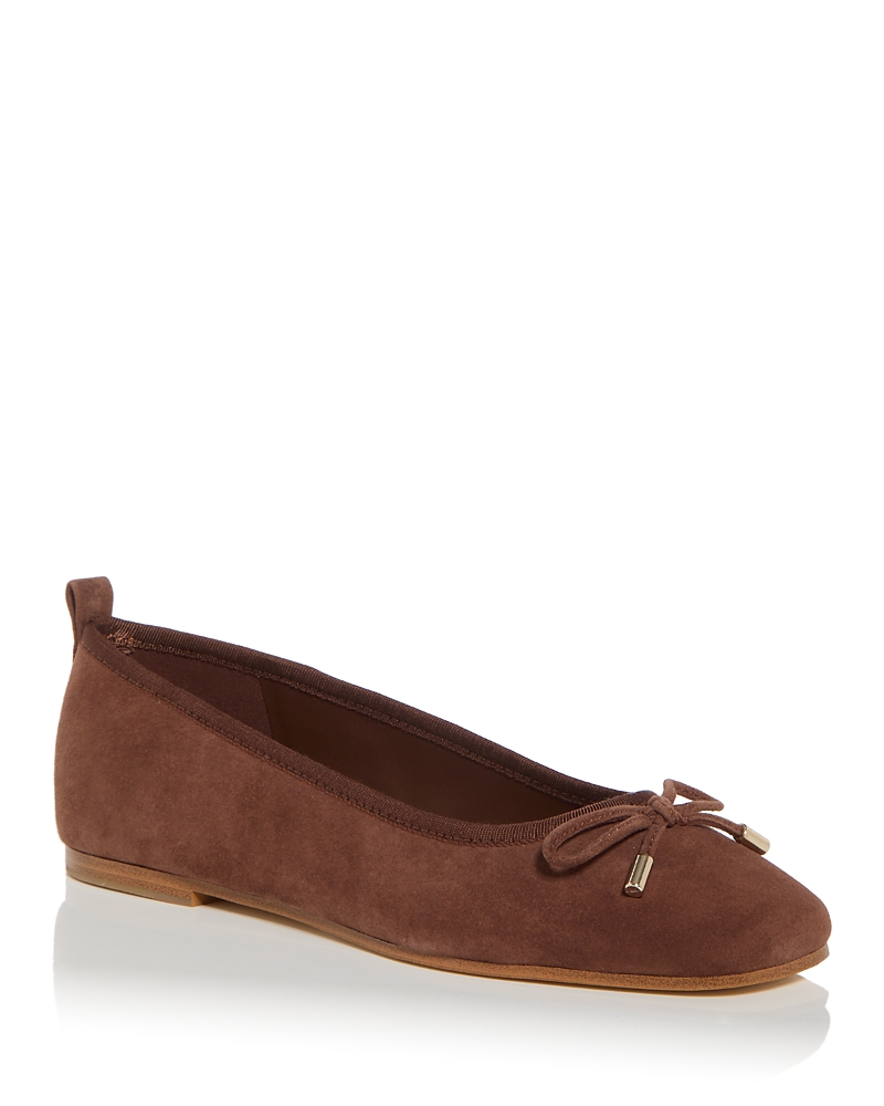 Marc Fisher Ltd Women's Ubet Square Toe Ballet Flats In Dark Brown