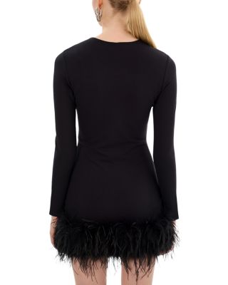 Bahira Feather Hem Dress