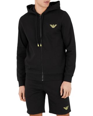 Emporio Armani Iconic Terry Zip Front Hooded Sweatshirt