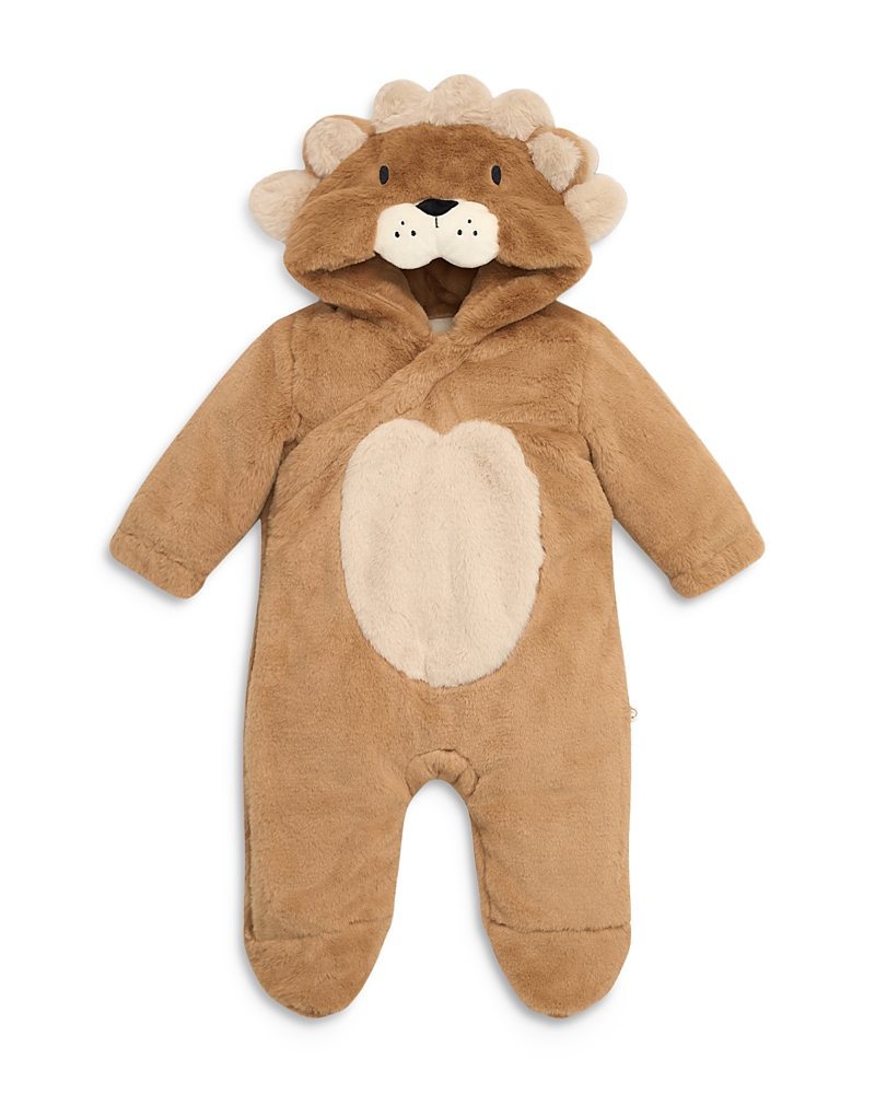 Mori Unisex Faux Fur Lion Coverall - Baby In Taupe