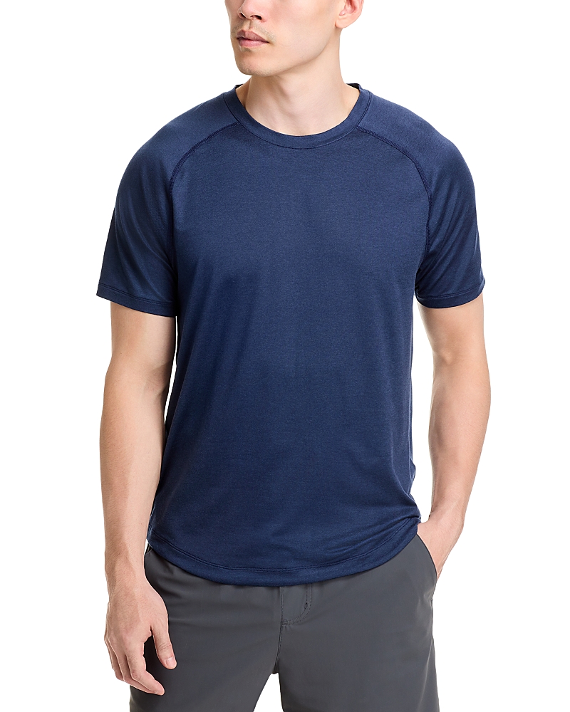 Rhone Atmosphere Short Sleeve Crewneck Tee In Navy Heather
