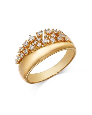 Bloomingdale's Fine Collection - Diamond Diagonal Cluster Ring in 14K Yellow Gold, 0.39 tcw