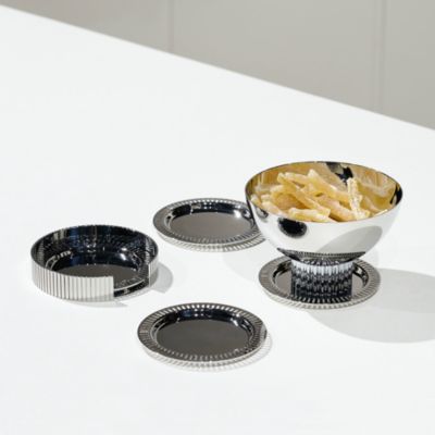 Striations Coasters, Set of 4 in Holder