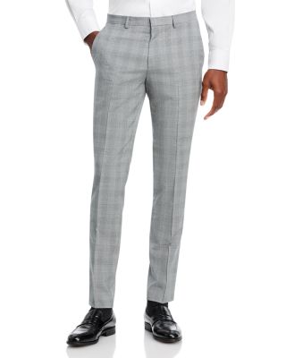 HUGO - Hesten Plaid Wool Extra Slim Fit Suit Pants