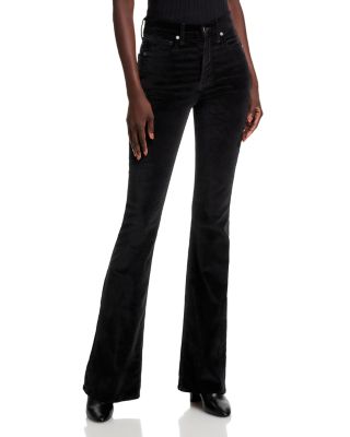 Veronica Beard - Beverly High Rise Velveteen Skinny Flare Jeans in Black