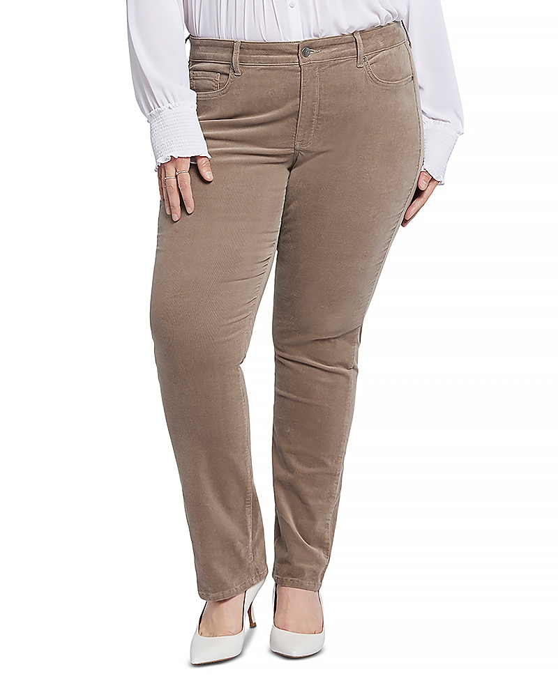 Nydj Plus Marilyn Straight Leg Corduroy Pants