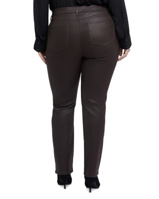 Marilyn Coated High Rise Straight Leg Jeans