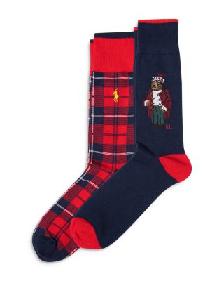 Polo Ralph Lauren - Artic Holiday Bear Slack Socks, 2-Pack