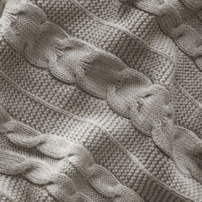 Cable Knit Organic Cotton Baby Blanket