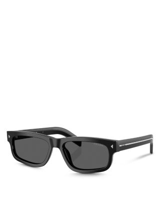Iconic Plaque Rectangle Sunglasses, 57mm