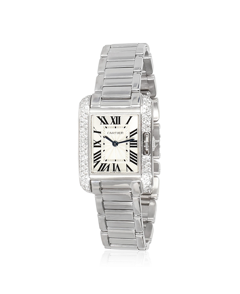 Pre-owned Pre-owned Cartier Cartier White Gold Tank Anglaise De Cartier Watch Wt100008 24.20 Mm