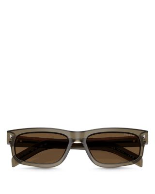 Iconic Plaque Rectangle Sunglasses, 57mm