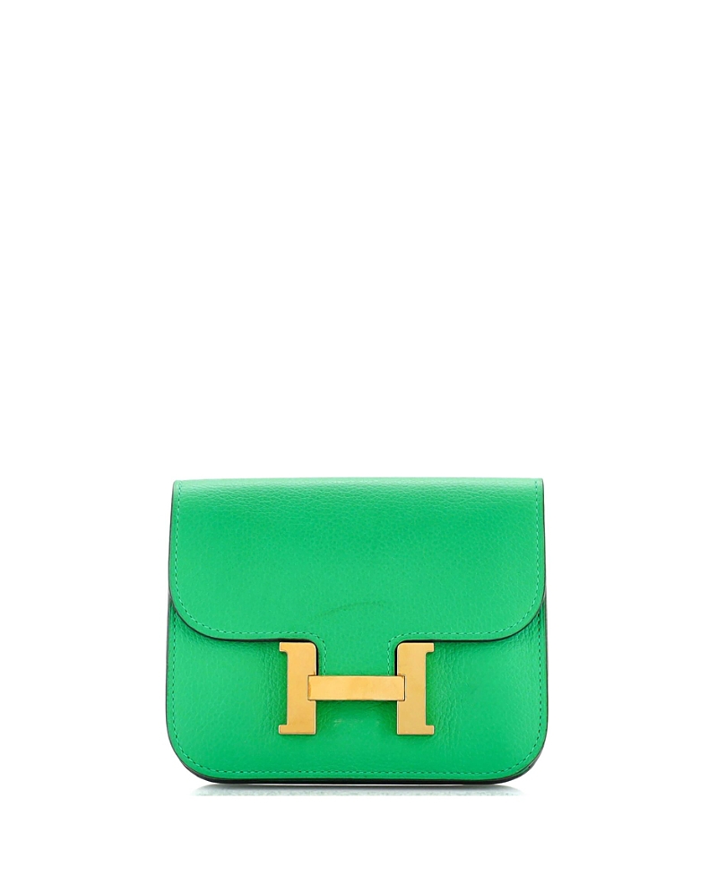 Pre-Owned Hermes Constance Slim Wallet Evercolor