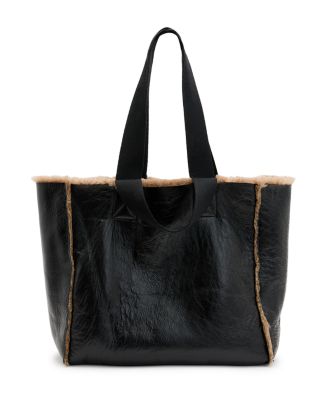 77000→❣️MURRAL leather tote bag Framed embroidered leather tote bag (Black) - レザートートバッグ