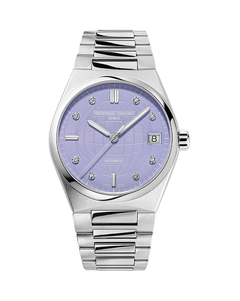 Frederique Constant Highlife Watch, 34mm In Purple/silver