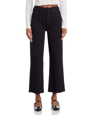Alexa High Rise Cropped Jeans in Black