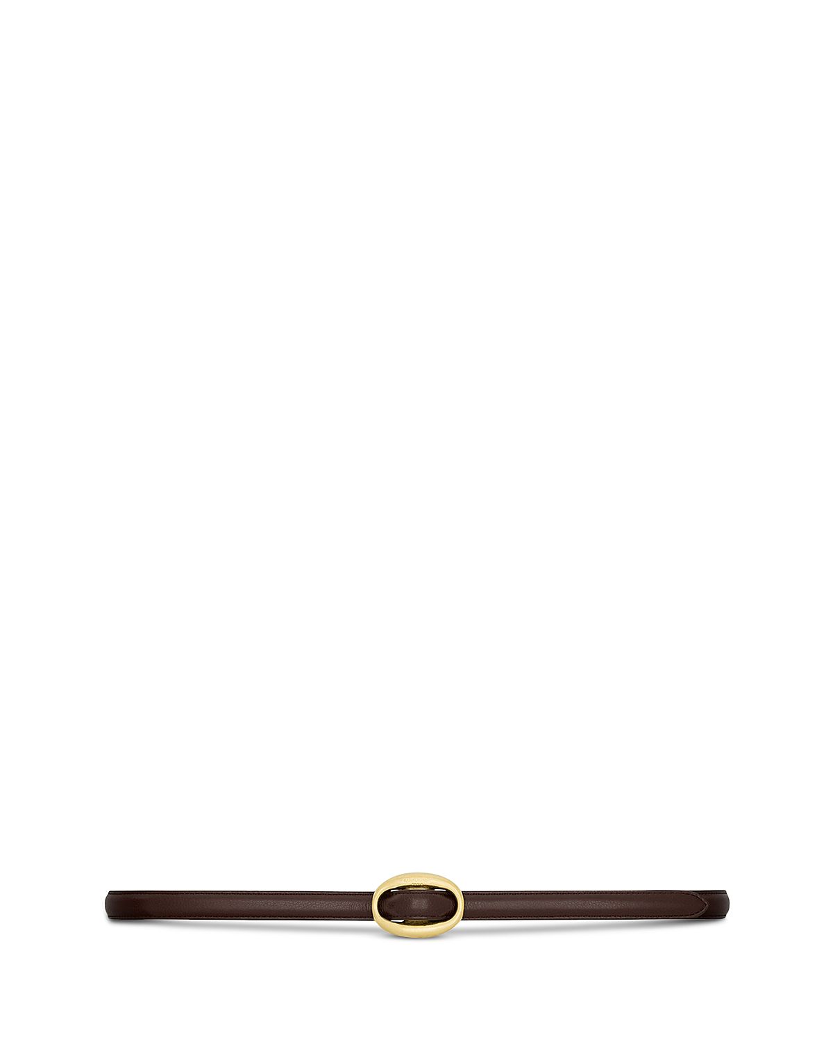 Saint Laurent Oval Buckle Thin Belt