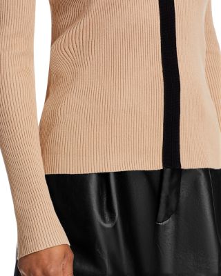V Neck Ribbed Sweater