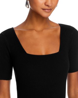 Short Sleeve Square Neck Dress 