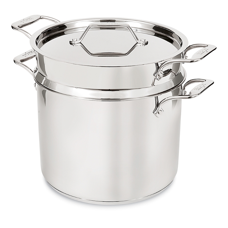 All-clad Simply Strain Stainless Steel 12 Quart Multipot With Insert In Stainless