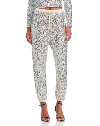 Lavender Sequin Joggers main image 0