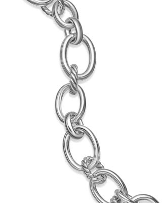 David Yurman Sterling Silver DY Mercer Diamond Link Bracelet