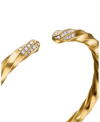Cable Edge&reg; Bracelet in 18K Yellow Gold with Diamonds, 5.5mm
