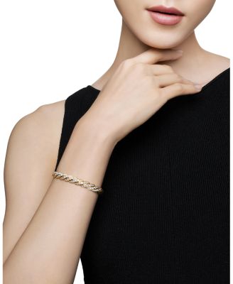 18K Yellow Gold Pav&eacute;flex Diamond Bracelet, 7.8mm