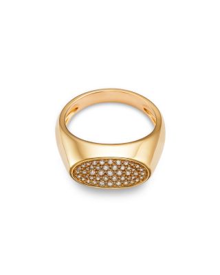 Men's Ring in 14K Yellow Gold with Diamonds, 0.50 tcw