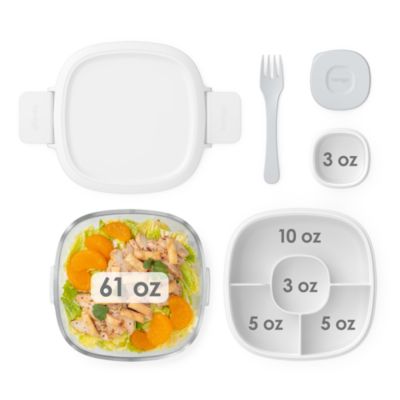 Glass Leak Proof Salad Container