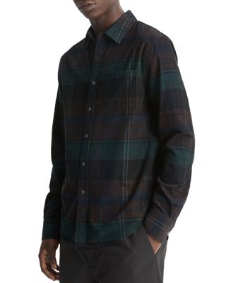 Sierra Cotton Corduroy Plaid Regular Fit Button Down Shirt 