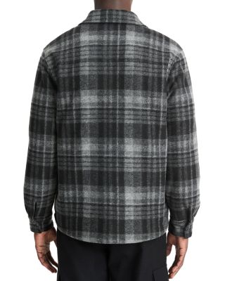 Plaid Fleece Lined Shirt Jacket