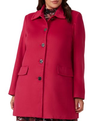 Estelle Plus - Plus Charm Single Breasted Coat