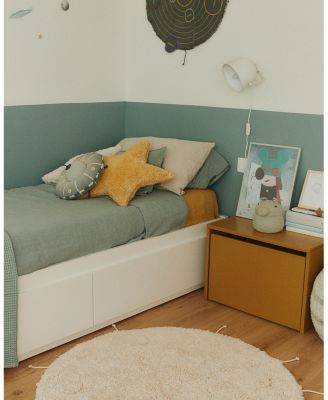 Lorena Canals Mom, I want to be an astronaut Moon Round Area Rug, 3'3" x 3'3"