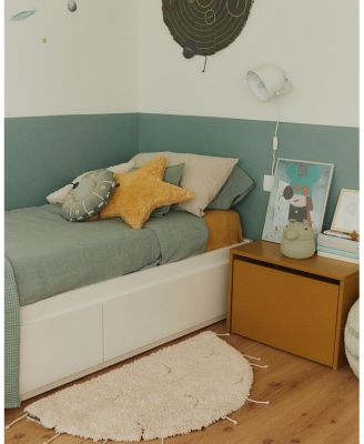 Lorena Canals Mom, I want to be an astronaut Moon Round Area Rug, 3'3" x 3'3"