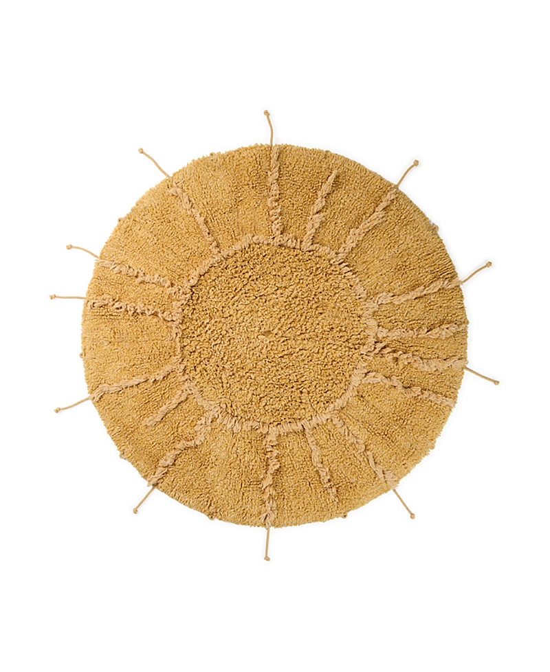 Lorena Canals Mom, I Want To Be An Astronaut Solar Round Area Rug, 3'3 X 3'3 In Dark/honey