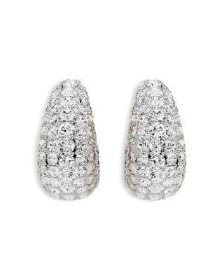 Swarovski - Sublima Crystal Clip On Drop Earrings in Rhodium Plated