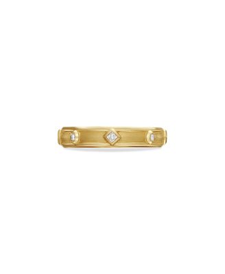 David Yurman 18K Yellow Gold Modern Renaissance Ring with Diamonds