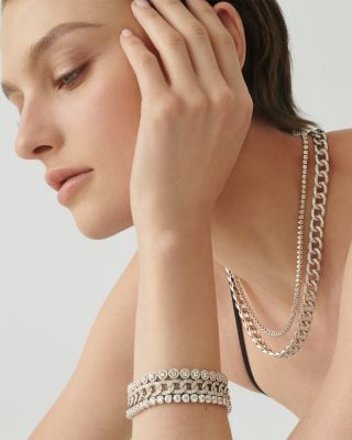 Certified Diamond Tennis Bracelet in 14K White Gold, 10.0 tcw 