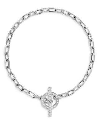 DY Madison&reg; Toggle Chain Bracelet in Sterling Silver with Diamonds