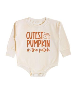 Sweet Wink Unisex Cutest Pumpkin In The Patch Long Sleeve Romper - Baby