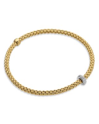 FOPE - 18K Yellow Gold Prima Diamond Flex'it Bracelet