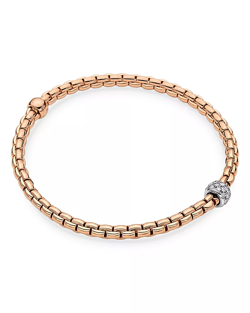 Fope 18K Rose Gold Eka Diamond Flex'it Bracelet