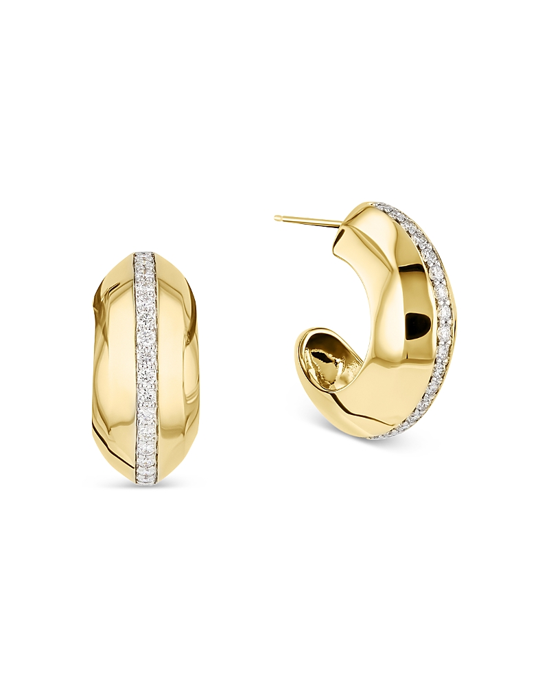 Phillips House 14K Yellow Gold Affair Diamond Hoop Earrings